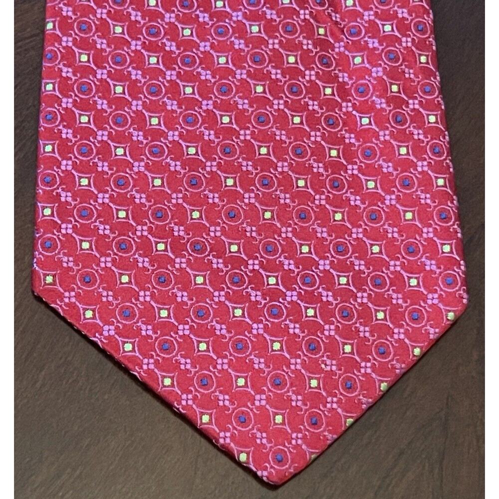 Vintage Executive Collection By Tom James Red 100% Silk Made In USA